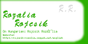 rozalia rojcsik business card